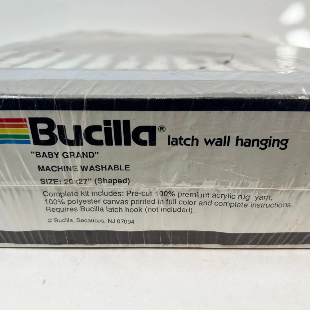 Bucilla Baby Grand Latch Hook Wall Hanging Craft Kit Rose Piano Keyboard Sealed‎